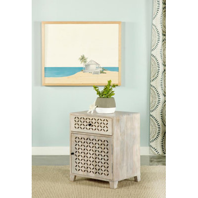 Table de bout en bois massif avec rangement Pattison