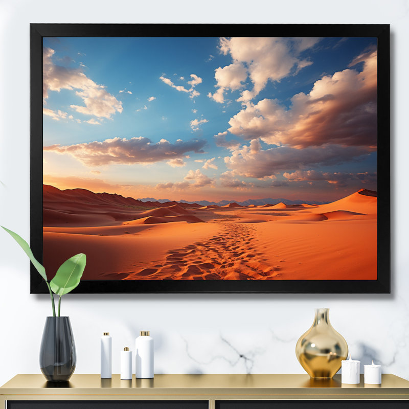 Bairdford, désert du Sahara, plusieurs pays II, H 30 po x l 40 po x P 1,5 po, Cadre simple noir