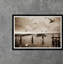 Gull Gathering In Sepia Print
