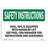 OSHA SAFETY INSTRUCTIONS Sign - Pool Spa Is Equipped With Handicap With Symbol 11446-73345455