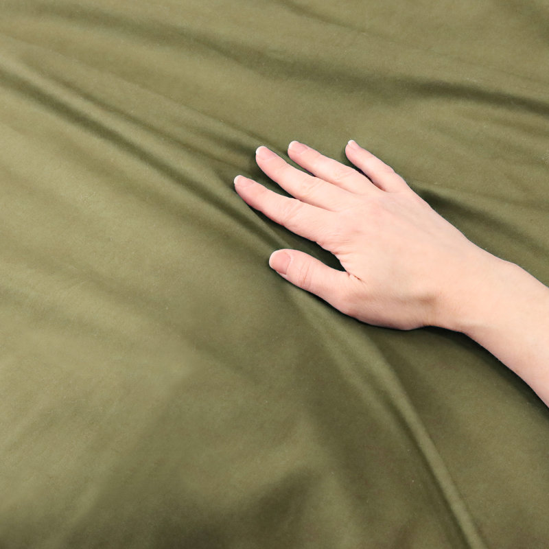 Sage Green Cotton Twin Duvet Cover Set with Sham