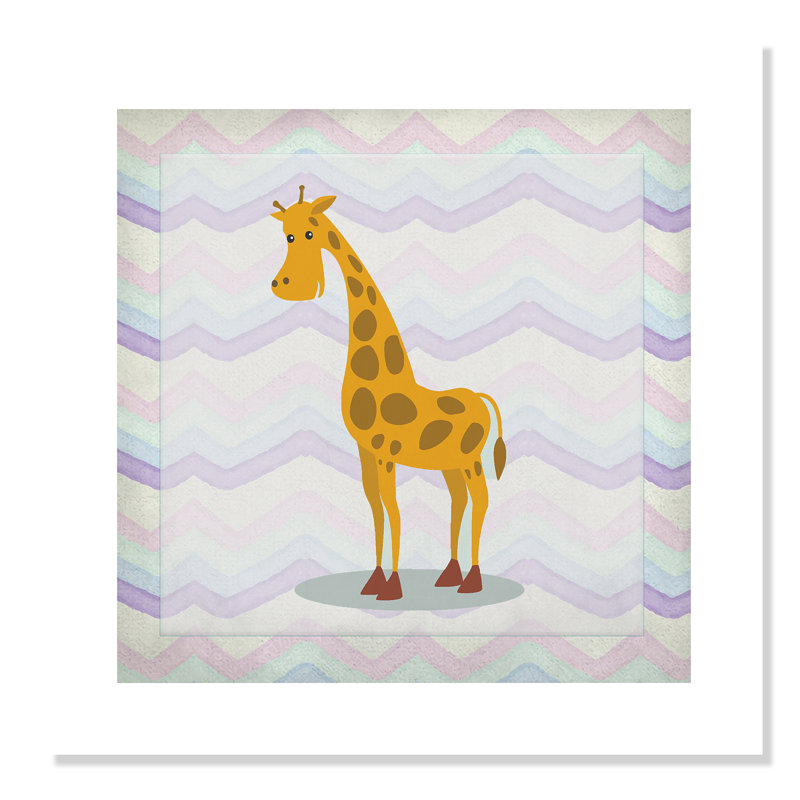 Décalcomanie murale «Pink Giraffe Time», H 10 po x l 10 po x P 1 po, Papier