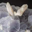 Fluorite bleue avec cristal de calcite de la province du Hunan, Chine