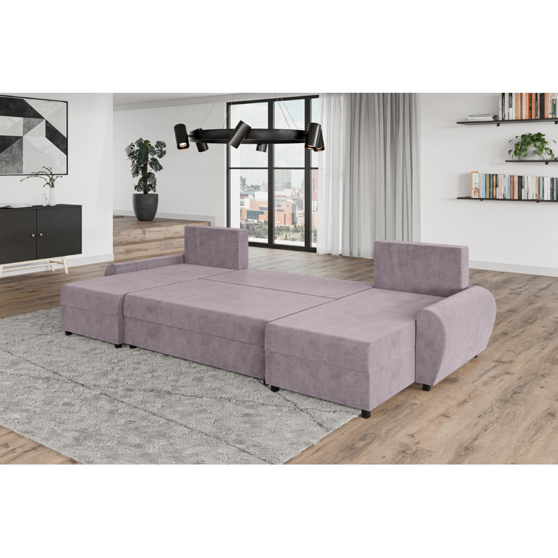 Benedicto 5 Seater Corner Sofa , Light purple - Monolith62