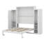 Lit escamotable avec deux garde-robes et tablette de rangement-730318144