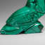 Genuine Polished Malachite Owl Carving (298 Grams)