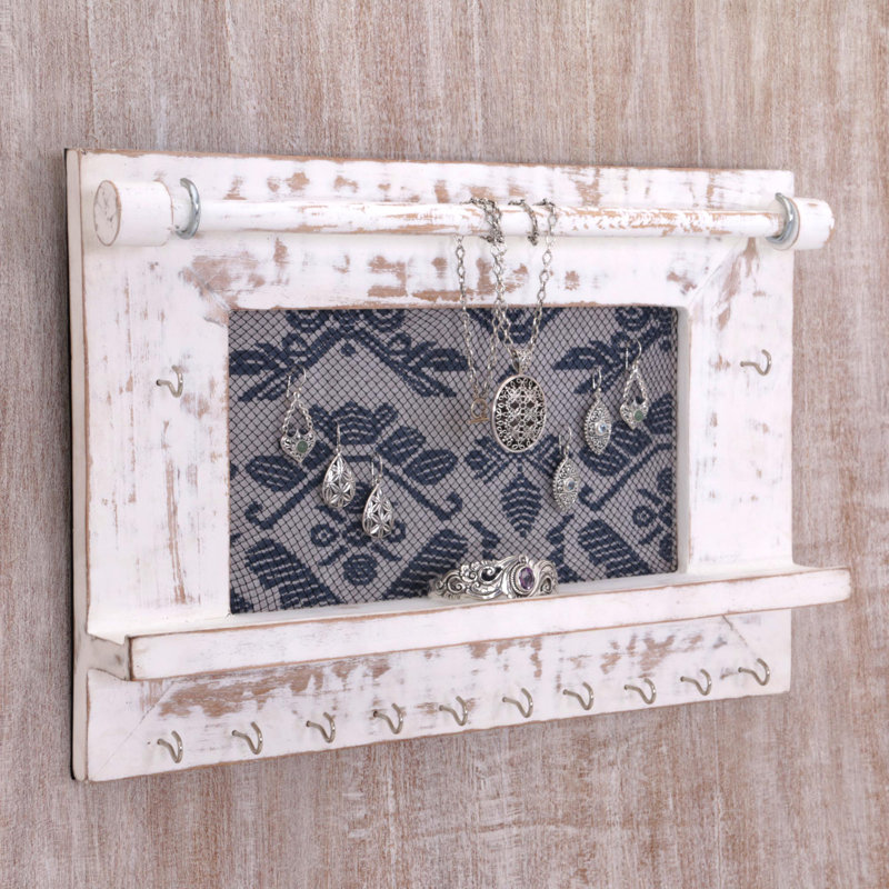 Wood Wall Mounted Jewelry Box +