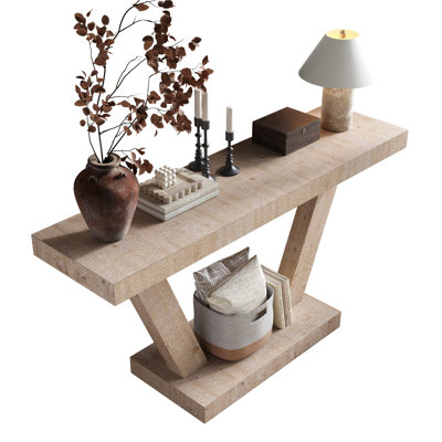 60 Inches Vintage Distressed Wood Entryway Bench With 2-Tier Solid Wood Veneer Storage Cabinet