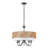 5-light Rattan Candelabra Pendant Light with Diffuser