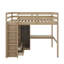 Lit mezzanine double avec bureau, tablettes et tiroirs-1746289350
