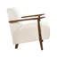 Fauteuil d'appoint 1 pièce moderne en velours côtelé beige-1028748522