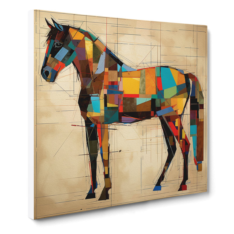 Horse Constructivism No.5 - Wrapped Canvas