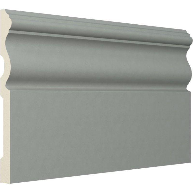 Gray Polyurethane Traditional Baseboard Moulding 94.5"