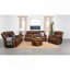 Fauteuil d'appoint rembourré brun foncé
