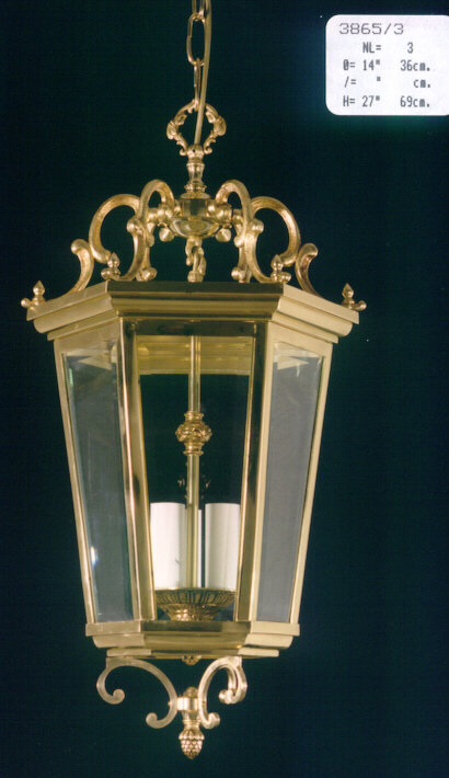 Cowie 3 - Light Lantern Pendant, French Gold