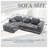 2 - Piece Chenille No Frame Compressed Sectional-653035644