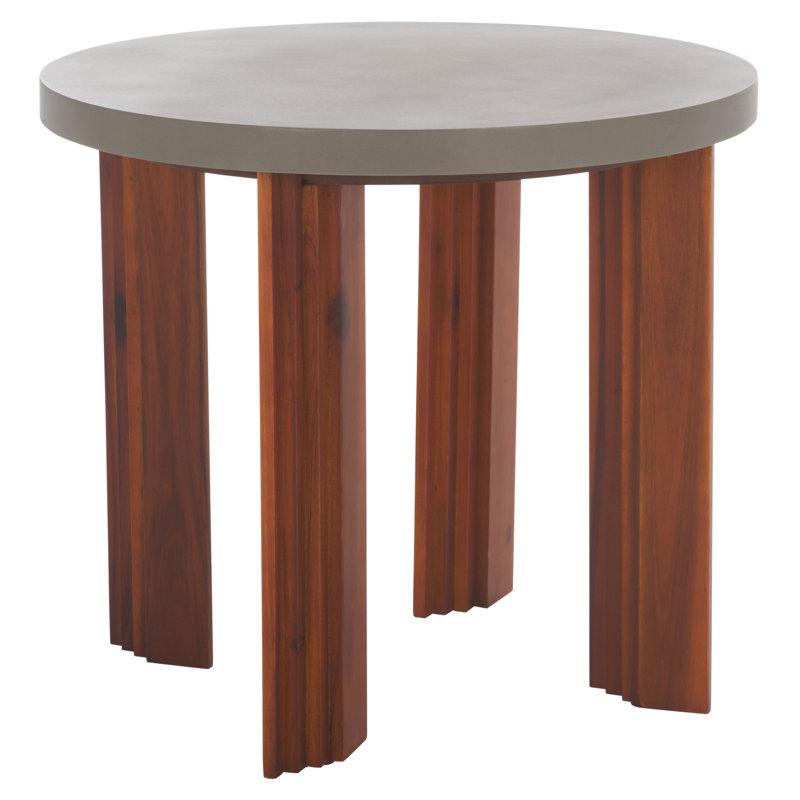 Basilio Accent Table, Natural, Light Gray
