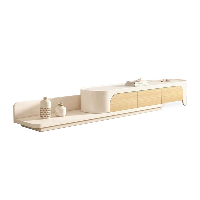 Meuble télé beige et bois manufacturé Burlywood