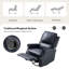 Fauteuil inclinable manuel pivotant traditionnel en cuir de 38 po Philip (ensemble de 2)-391163803
