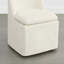 Chaise rembourrée avec housse lavable et roulettes-370145912