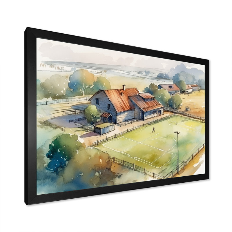 «Robinia Soccer Field Adventures III», reproduction sur toile, H 34 po x l 44 po x P 1,5 po, Cadre photo noir