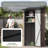3' W x 3' D Metal Lean-To Storage Shed With 2 Adjustable Shelves