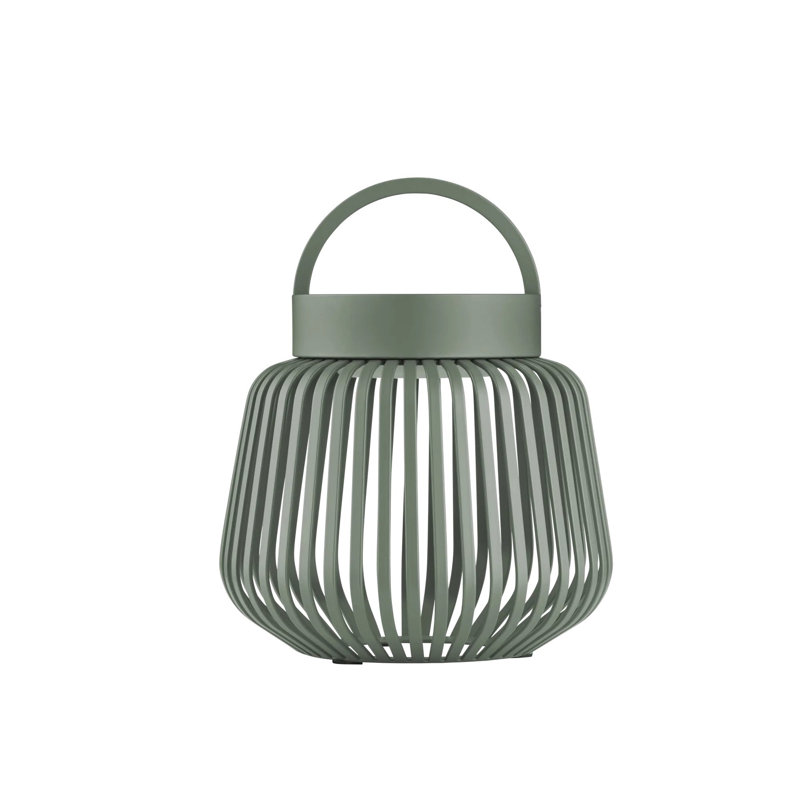 Steel Lamp, 12cm H x 13.5cm W x 13.5cm D, Agave Green