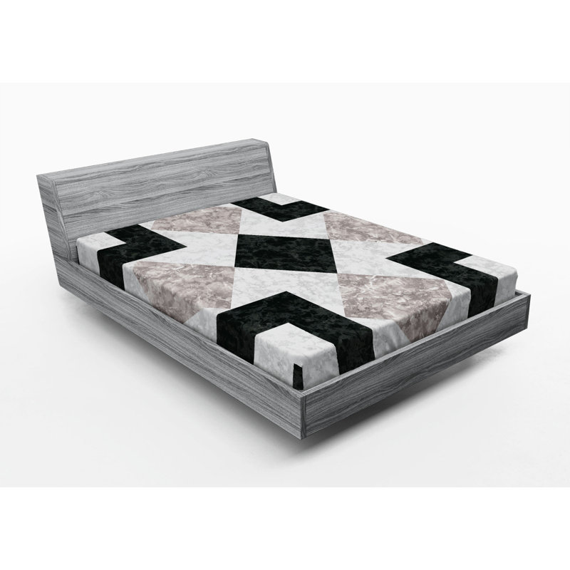 Microfiber Geometric Fitted Sheet, Full Fitted Sheet
