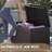 100-Gallon Waterproof Resin Deck Box, Lockable Storage Container For Indoor Or Outdoor Use – Patio Furniture Cushions And Garden Tools, Dark Brown