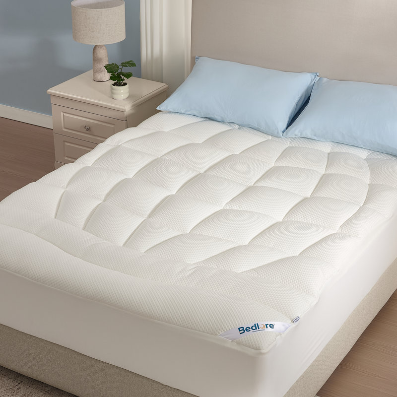 BEDLORE® Tencel Hypoallergenic Mattress Topper, Cooling＆Breathable Pillow Top Mattress Pad with 6-18'' Deep Pocket, Soft Bed Topper for Back Pain Relief