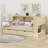 Daybed With Two Storage Drawers, Storage Cabinets And USB Ports-881899191
