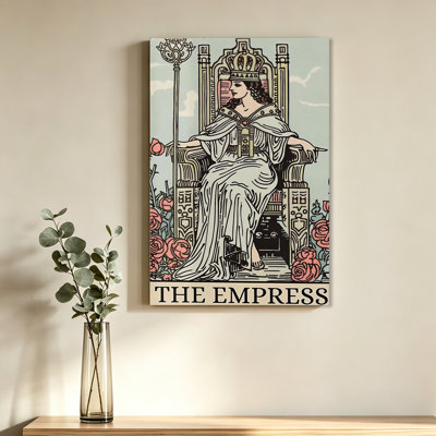 Affiche de carte de tarot The Empress, style rétro
