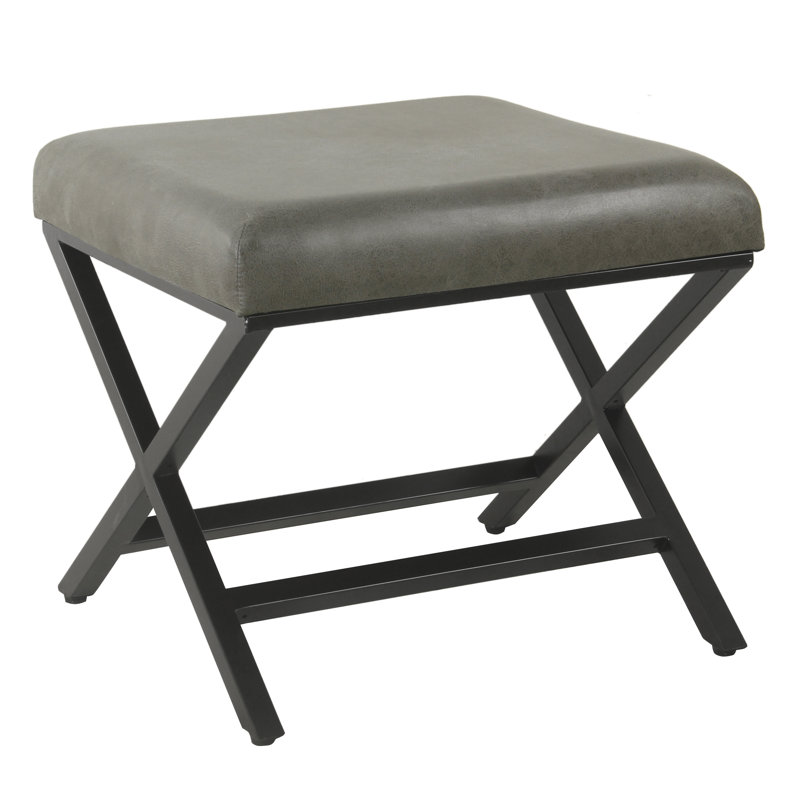 Repose-pieds standard carré de 20 po Priscilla, Gris