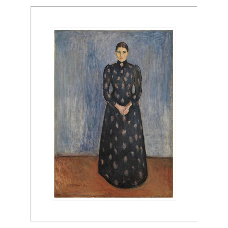 «Inger en noir et violet» par Edvard Munch, impression giclée sur cadre, H 21,75 po x l 17,1 po
