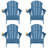 Besteiro Adirondack HDPE Foldable Chair Wood Texture  With Cup Holder-109867485