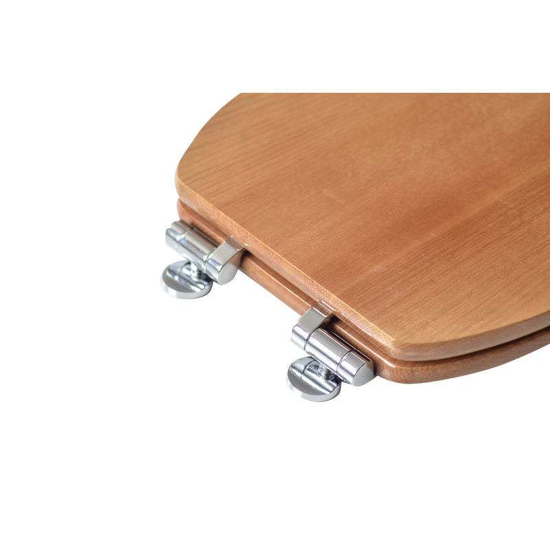 Elongated Toilet Seat and Lid, Natural Oak