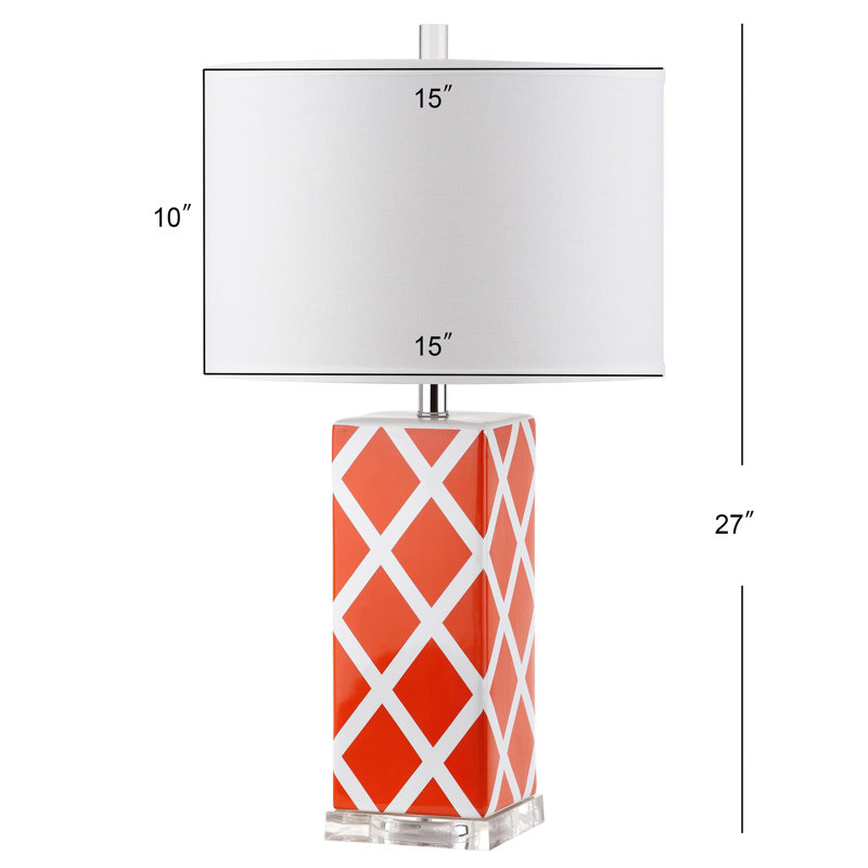 Baret Ceramic Table Lamp, Orange
