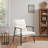 24.4'' Wide Linen Fabric Upholstered Accent Armchair With Solid Wood Arms & Metal Frame-118866585