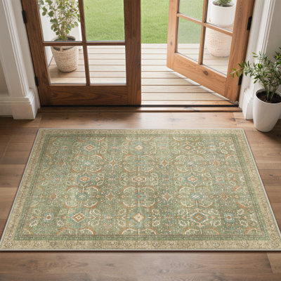 Abastos Vintage Machine Washable Performance Area Rug