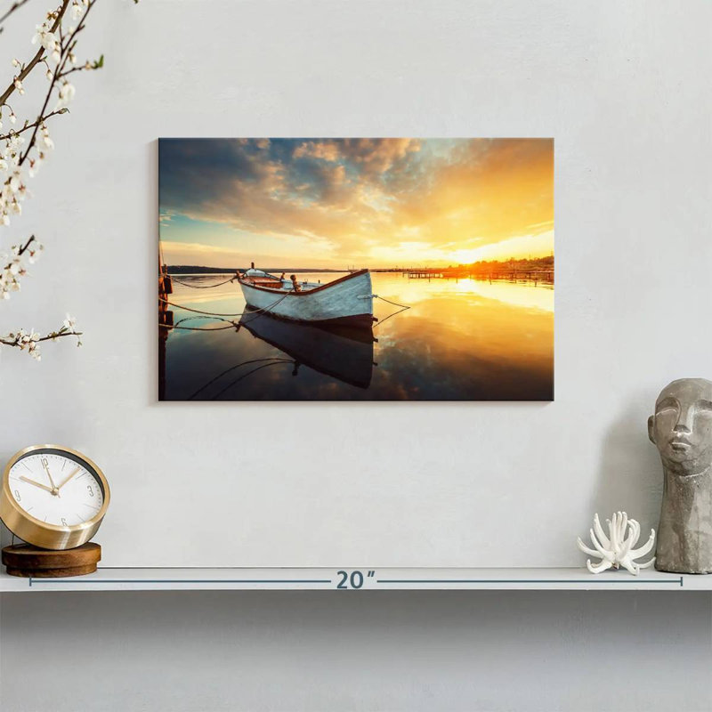 Mehar Empty Fishing Boat, 8" H x 12" W