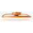 Modern Thin Embedded Flush Mount Ceiling Fan Orange Finish with Dimmable Integrated LED Lights-486043504