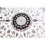 Hand-Knotted High-Quality White and Black Area Rug