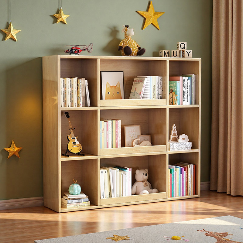 Bibliothèque de rangement populaire de style américain, Naturel