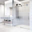 Porte de douche coulissante sans cadre avec verre cannelé 3/8 po l 56-60 po x H 74 po Elan-98714577