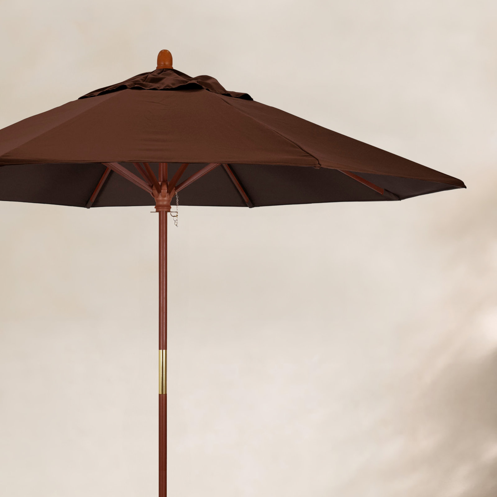 Manford 108'' Sunbrella® Outdoor Umbrella, Canvas Bay Brown Sunbrella® Canvas