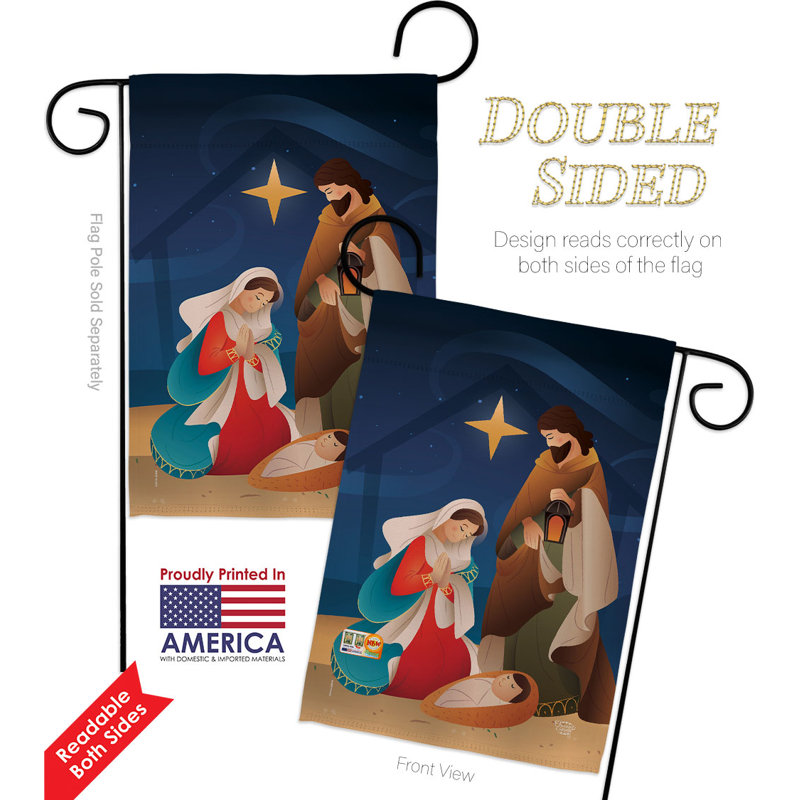 Drapeau de jardin en polyester 18,5 x 13 po