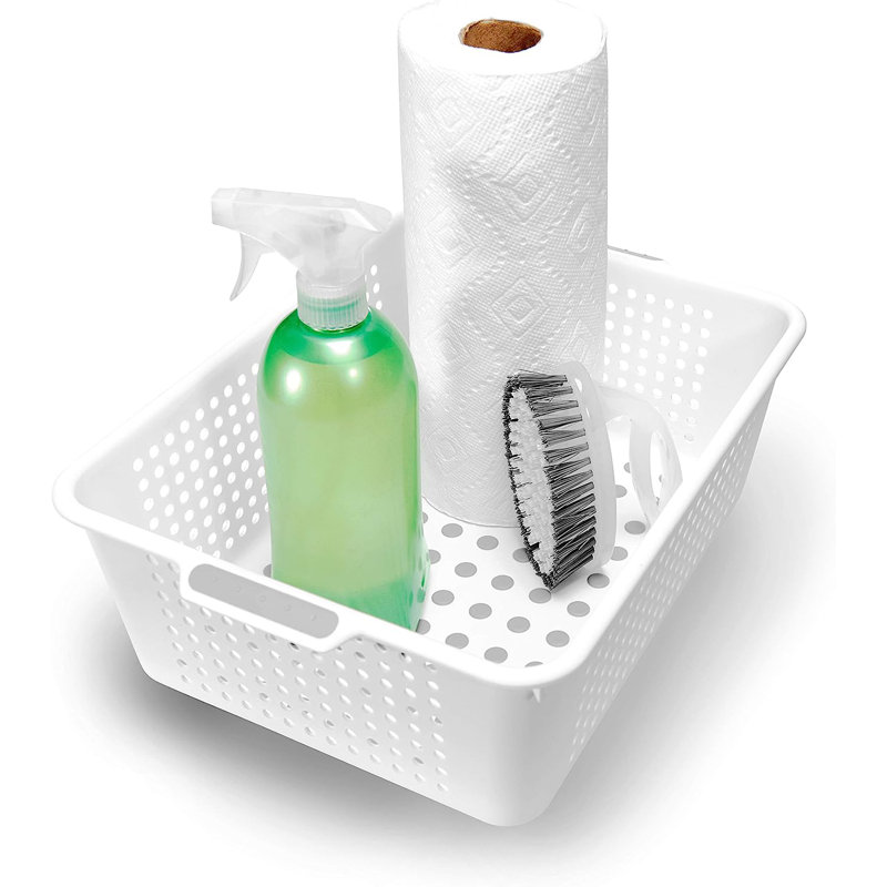 Panier moyen classique, H 5,1 po x l 14,8 po x P 10,8 po, blanc