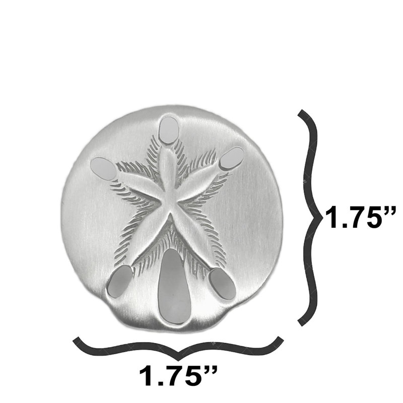 1 1/2" Sand Dollar Small Knob, Brushed Nickel, 1.75" L x 1.75" W, 1