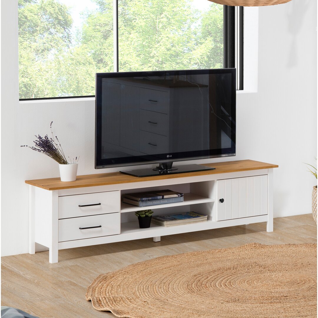 TV-Rack Giardina aus Massivholz für TVs bis zu 55"