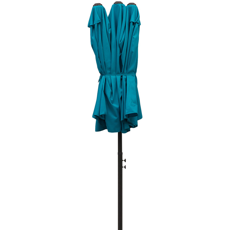 Parasol de plage 15 pi Madisyn, Bleu clair